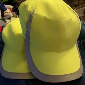 New Safety bright yellow hats OS w reflective